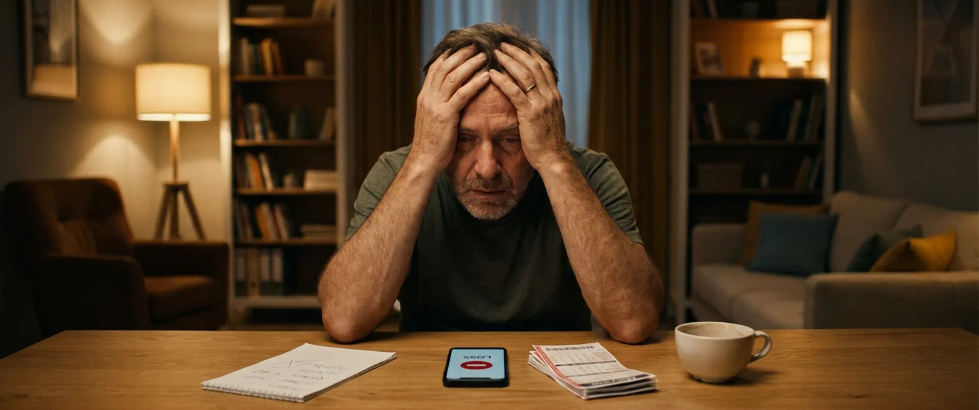 Réflexion après une perte, tickets et carnet
